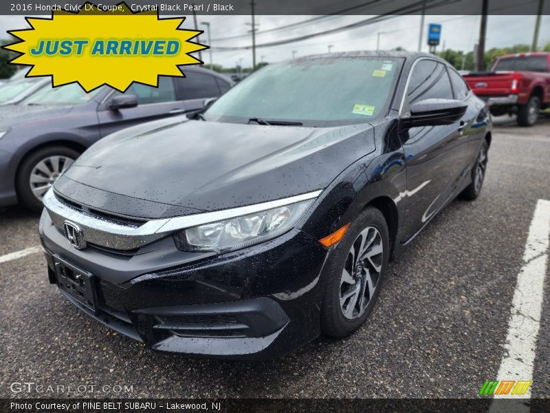Crystal Black Pearl / Black 2016 Honda Civic LX Coupe