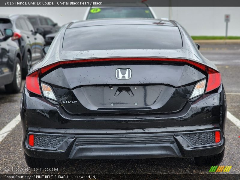 Crystal Black Pearl / Black 2016 Honda Civic LX Coupe