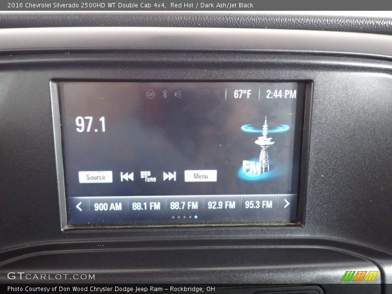 Red Hot / Dark Ash/Jet Black 2016 Chevrolet Silverado 2500HD WT Double Cab 4x4