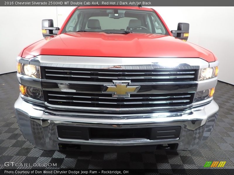 Red Hot / Dark Ash/Jet Black 2016 Chevrolet Silverado 2500HD WT Double Cab 4x4