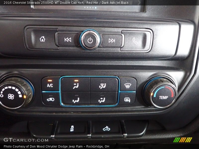 Red Hot / Dark Ash/Jet Black 2016 Chevrolet Silverado 2500HD WT Double Cab 4x4