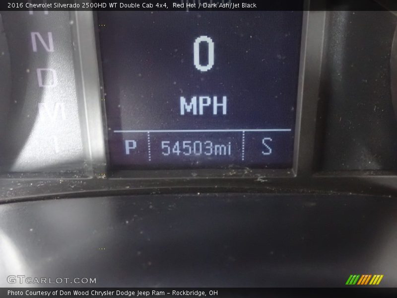 Red Hot / Dark Ash/Jet Black 2016 Chevrolet Silverado 2500HD WT Double Cab 4x4