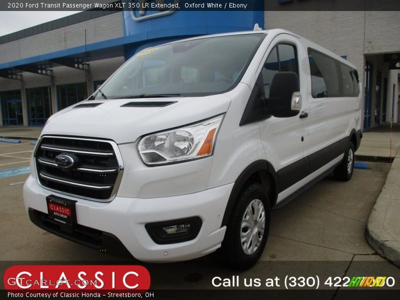 Oxford White / Ebony 2020 Ford Transit Passenger Wagon XLT 350 LR Extended