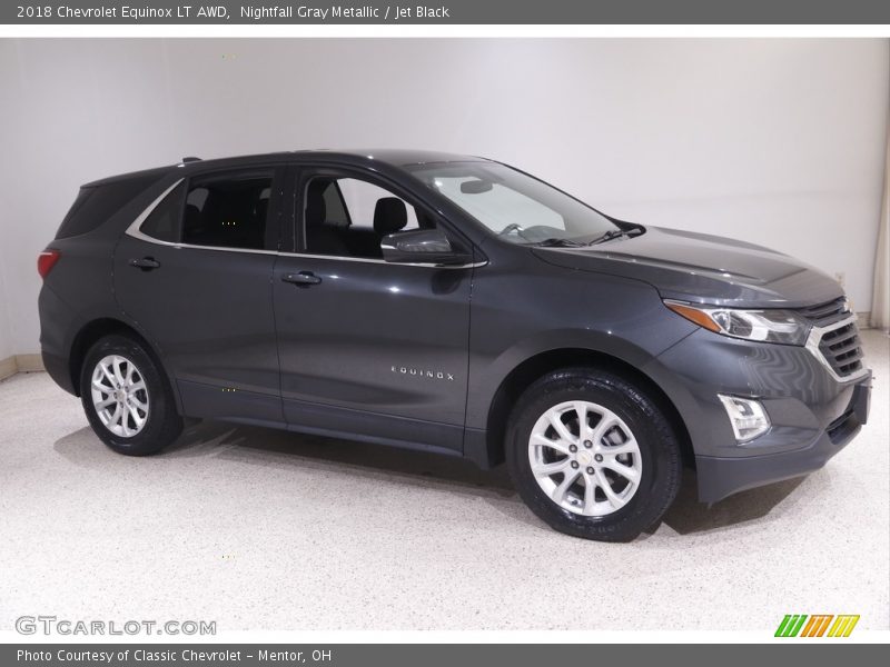 Nightfall Gray Metallic / Jet Black 2018 Chevrolet Equinox LT AWD