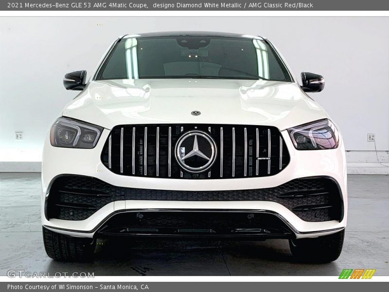 designo Diamond White Metallic / AMG Classic Red/Black 2021 Mercedes-Benz GLE 53 AMG 4Matic Coupe