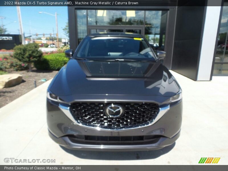 Machine Gray Metallic / Caturra Brown 2022 Mazda CX-5 Turbo Signature AWD