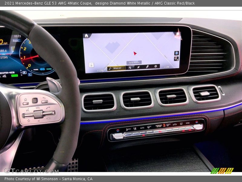 designo Diamond White Metallic / AMG Classic Red/Black 2021 Mercedes-Benz GLE 53 AMG 4Matic Coupe