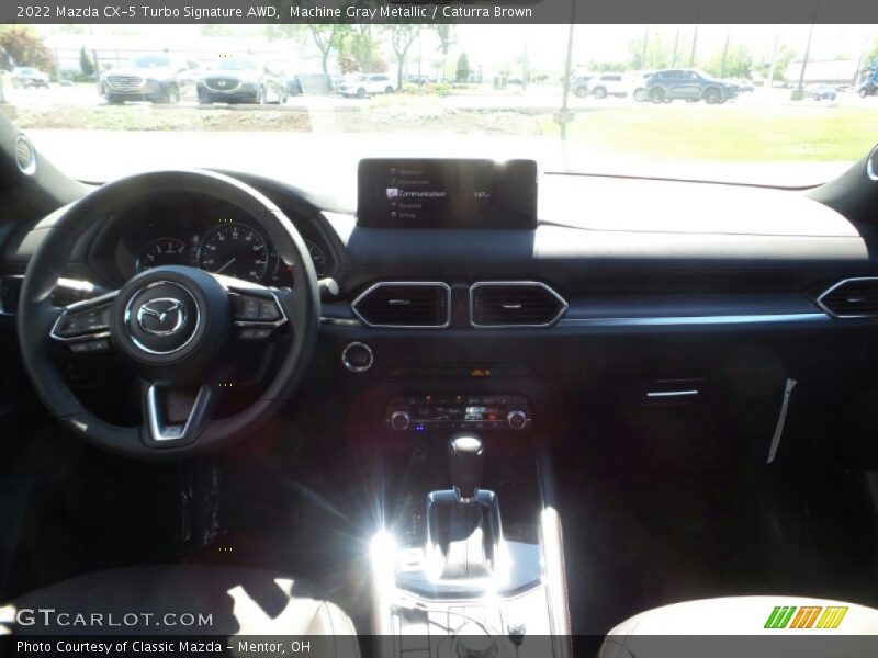 Machine Gray Metallic / Caturra Brown 2022 Mazda CX-5 Turbo Signature AWD