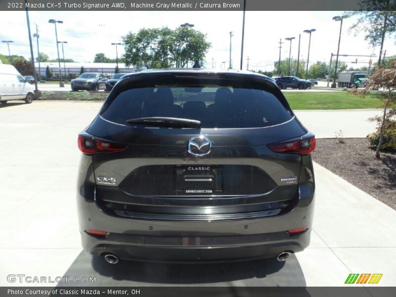 Machine Gray Metallic / Caturra Brown 2022 Mazda CX-5 Turbo Signature AWD
