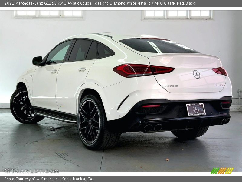 designo Diamond White Metallic / AMG Classic Red/Black 2021 Mercedes-Benz GLE 53 AMG 4Matic Coupe