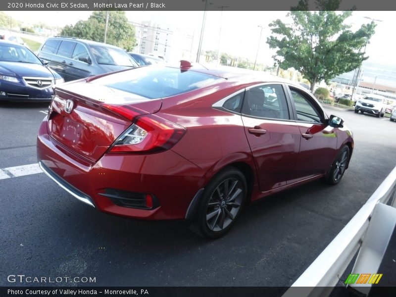 Molten Lava Pearl / Black 2020 Honda Civic EX Sedan