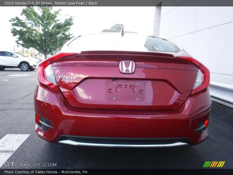 Molten Lava Pearl / Black 2020 Honda Civic EX Sedan