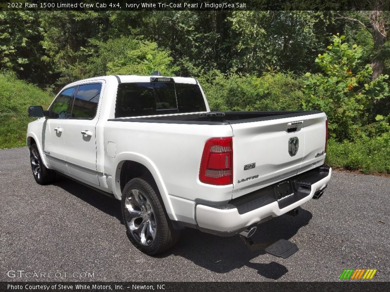 Ivory White Tri-Coat Pearl / Indigo/Sea Salt 2022 Ram 1500 Limited Crew Cab 4x4