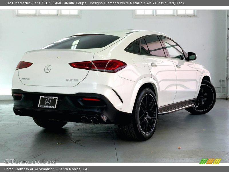 designo Diamond White Metallic / AMG Classic Red/Black 2021 Mercedes-Benz GLE 53 AMG 4Matic Coupe
