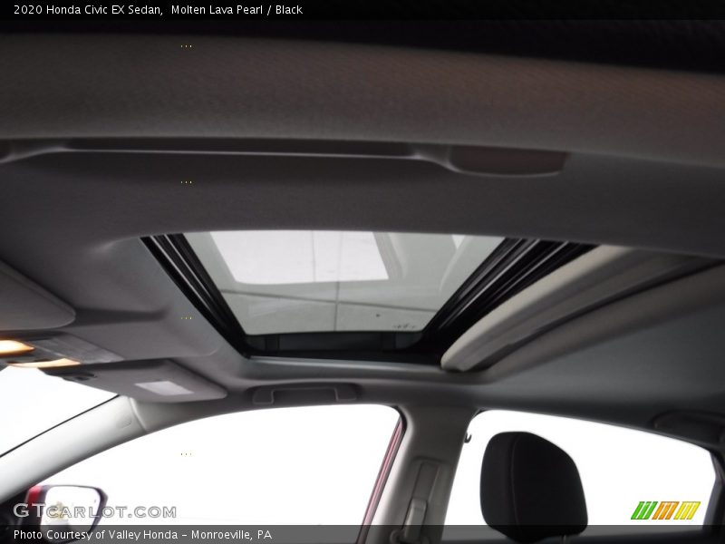 Molten Lava Pearl / Black 2020 Honda Civic EX Sedan