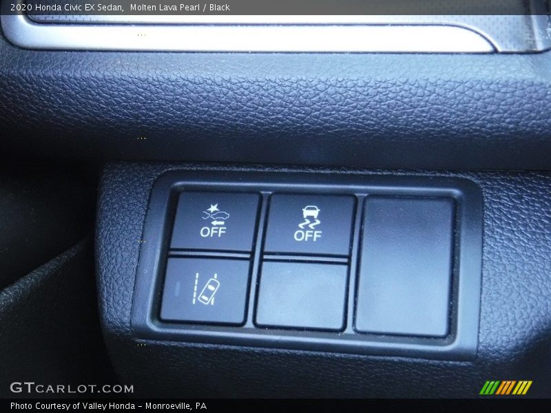 Molten Lava Pearl / Black 2020 Honda Civic EX Sedan