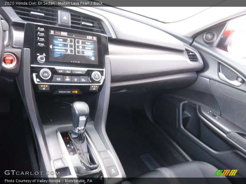 Molten Lava Pearl / Black 2020 Honda Civic EX Sedan