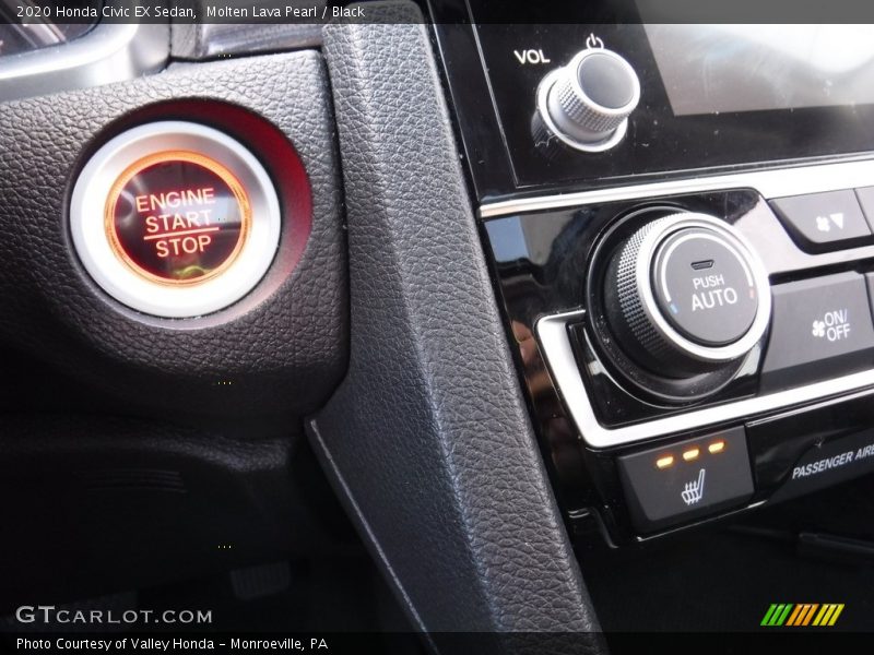 Molten Lava Pearl / Black 2020 Honda Civic EX Sedan