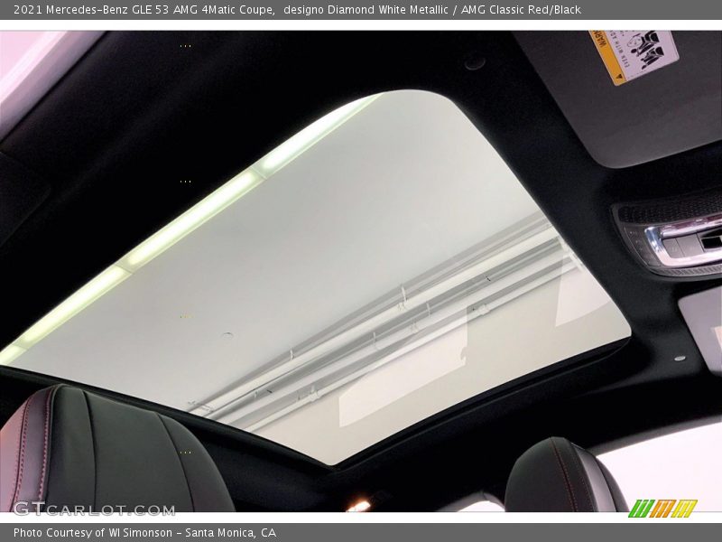 designo Diamond White Metallic / AMG Classic Red/Black 2021 Mercedes-Benz GLE 53 AMG 4Matic Coupe