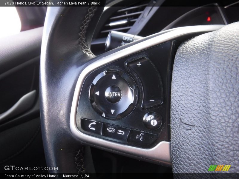 Molten Lava Pearl / Black 2020 Honda Civic EX Sedan