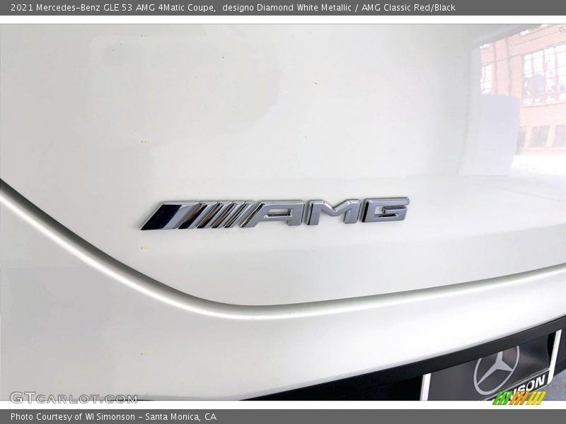 designo Diamond White Metallic / AMG Classic Red/Black 2021 Mercedes-Benz GLE 53 AMG 4Matic Coupe