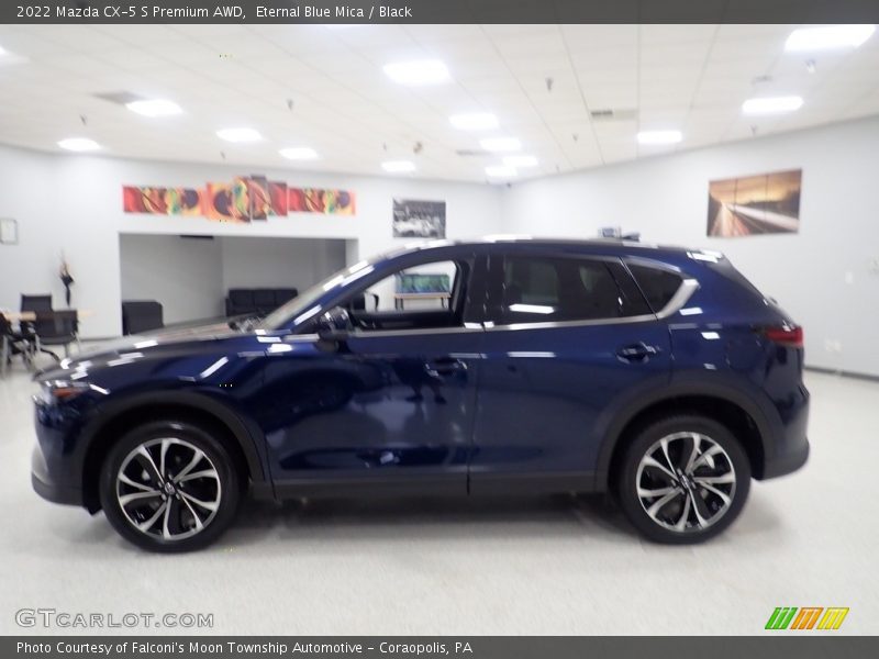 Eternal Blue Mica / Black 2022 Mazda CX-5 S Premium AWD