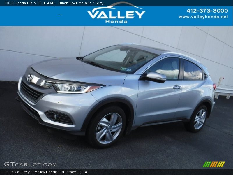 Lunar Silver Metallic / Gray 2019 Honda HR-V EX-L AWD