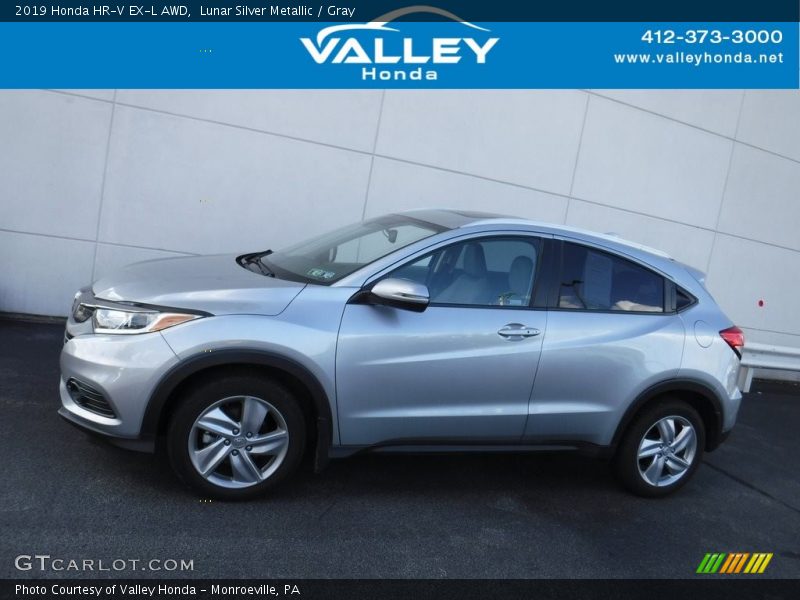 Lunar Silver Metallic / Gray 2019 Honda HR-V EX-L AWD