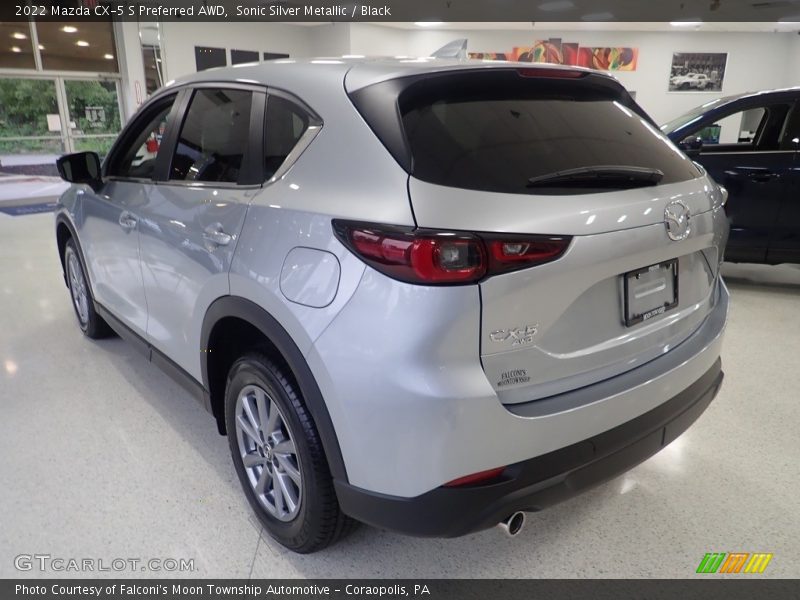 Sonic Silver Metallic / Black 2022 Mazda CX-5 S Preferred AWD