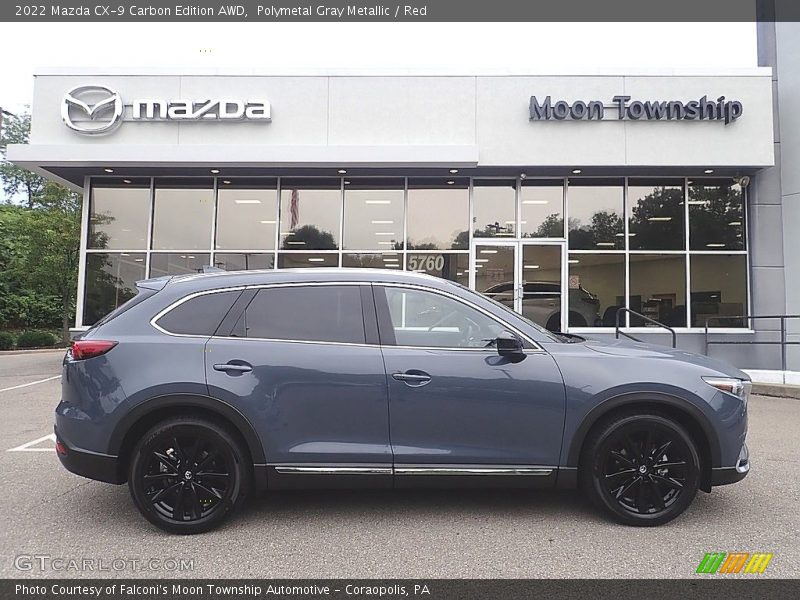 Polymetal Gray Metallic / Red 2022 Mazda CX-9 Carbon Edition AWD