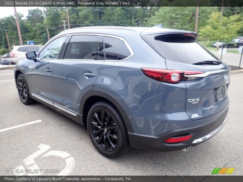 Polymetal Gray Metallic / Red 2022 Mazda CX-9 Carbon Edition AWD