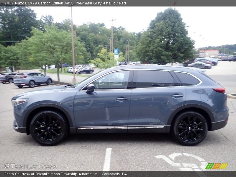 Polymetal Gray Metallic / Red 2022 Mazda CX-9 Carbon Edition AWD