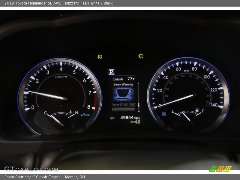 Blizzard Pearl White / Black 2019 Toyota Highlander SE AWD