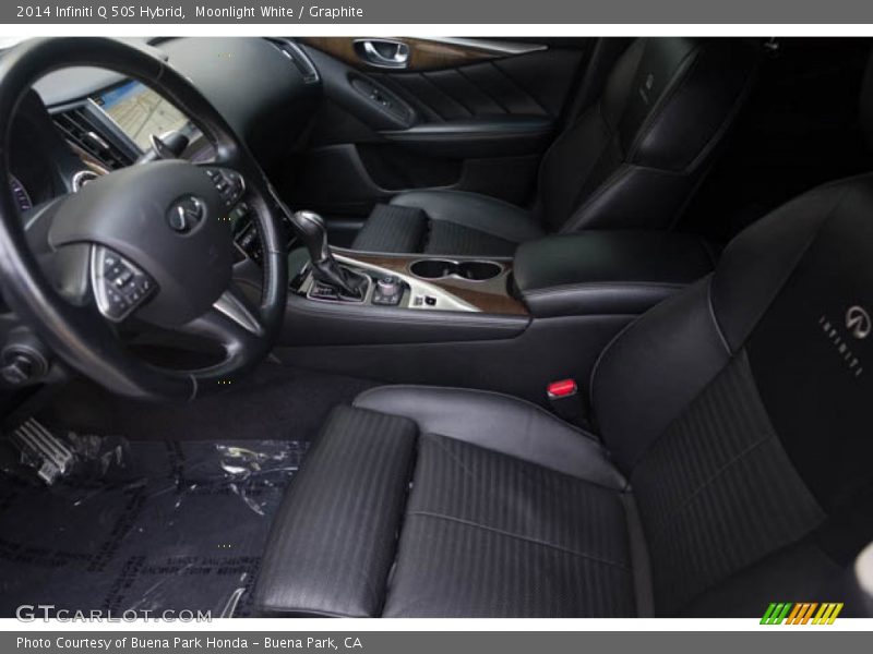 Moonlight White / Graphite 2014 Infiniti Q 50S Hybrid
