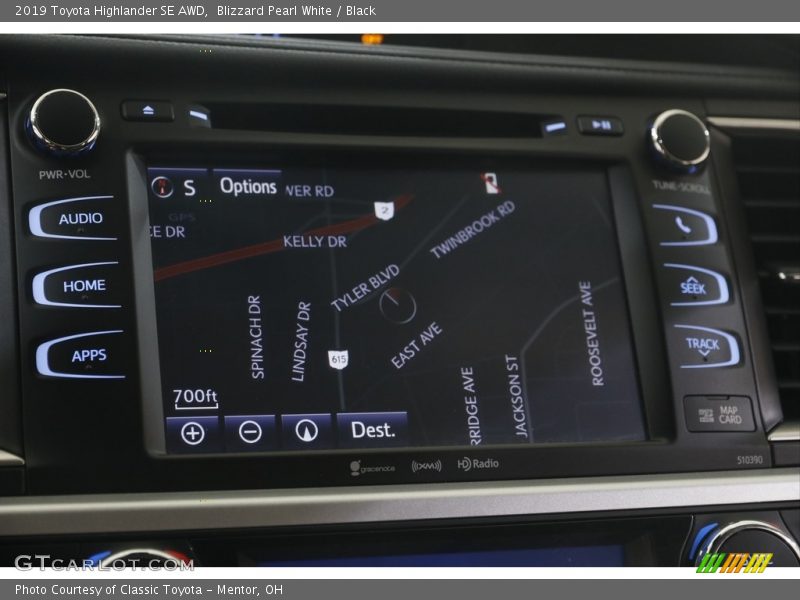 Blizzard Pearl White / Black 2019 Toyota Highlander SE AWD