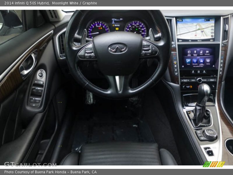 Moonlight White / Graphite 2014 Infiniti Q 50S Hybrid