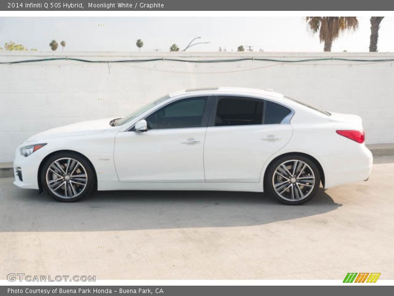 Moonlight White / Graphite 2014 Infiniti Q 50S Hybrid