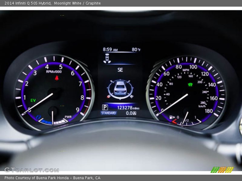 Moonlight White / Graphite 2014 Infiniti Q 50S Hybrid