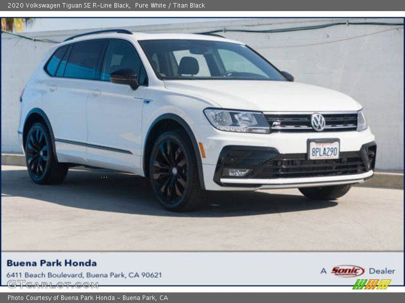 Pure White / Titan Black 2020 Volkswagen Tiguan SE R-Line Black