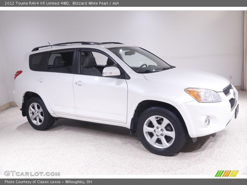 Blizzard White Pearl / Ash 2012 Toyota RAV4 V6 Limited 4WD