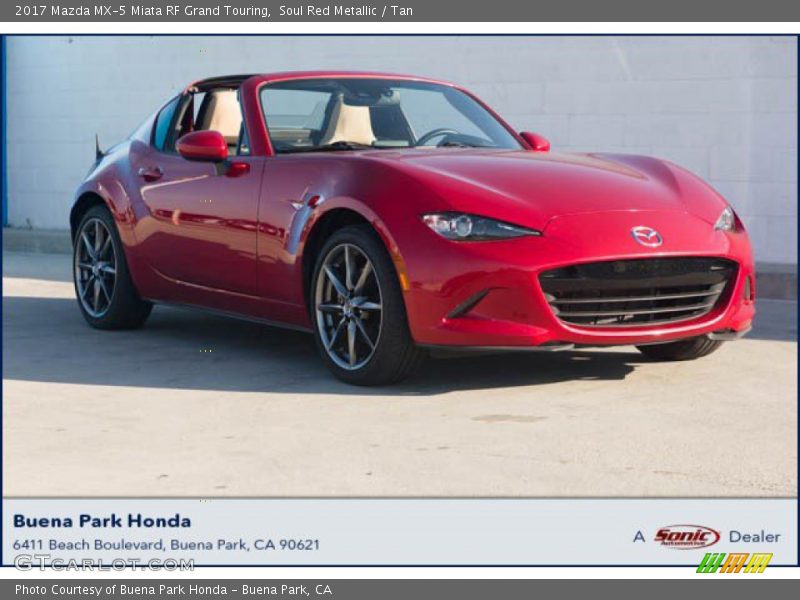Soul Red Metallic / Tan 2017 Mazda MX-5 Miata RF Grand Touring