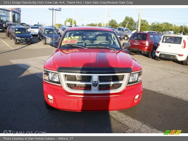 Flame Red / Dark Slate Gray/Medium Slate Gray 2011 Dodge Dakota Big Horn Crew Cab 4x4
