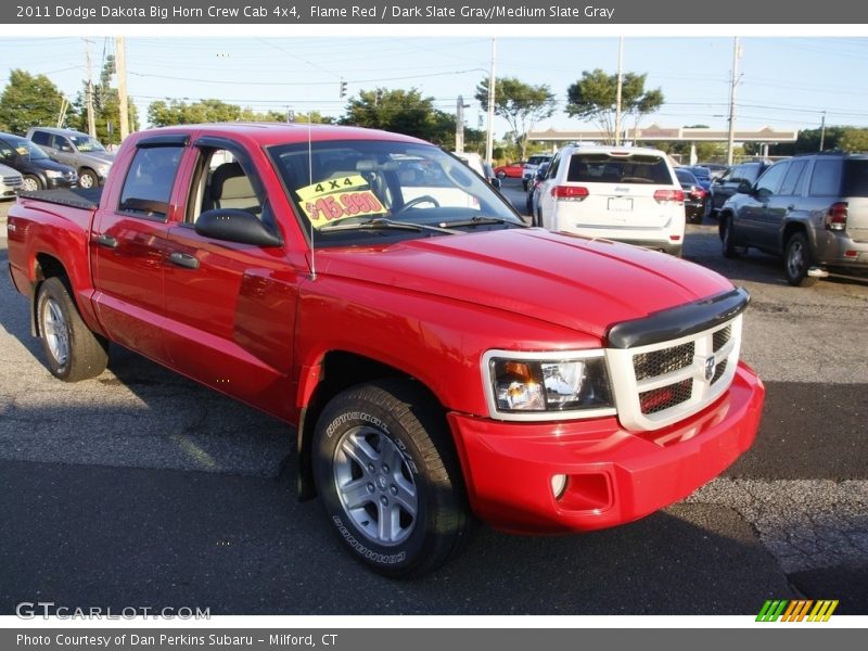 Flame Red / Dark Slate Gray/Medium Slate Gray 2011 Dodge Dakota Big Horn Crew Cab 4x4
