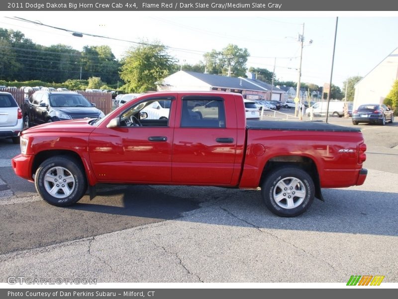 Flame Red / Dark Slate Gray/Medium Slate Gray 2011 Dodge Dakota Big Horn Crew Cab 4x4