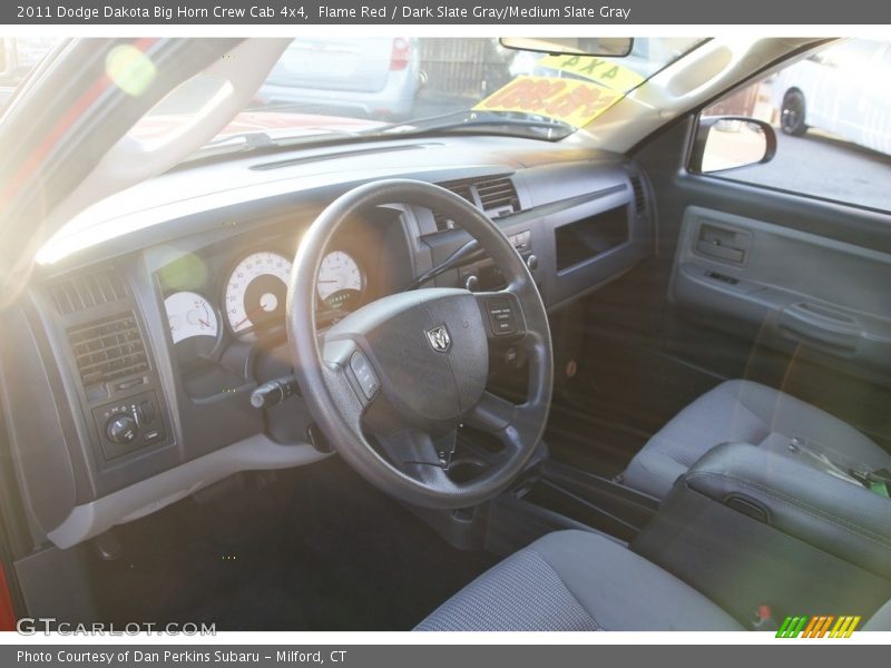 Flame Red / Dark Slate Gray/Medium Slate Gray 2011 Dodge Dakota Big Horn Crew Cab 4x4