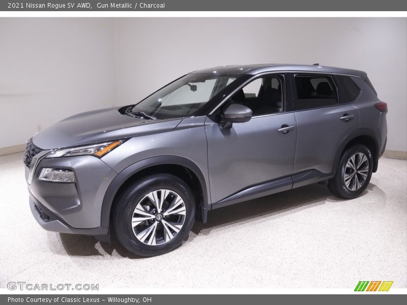 Gun Metallic / Charcoal 2021 Nissan Rogue SV AWD