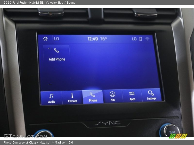 Velocity Blue / Ebony 2020 Ford Fusion Hybrid SE
