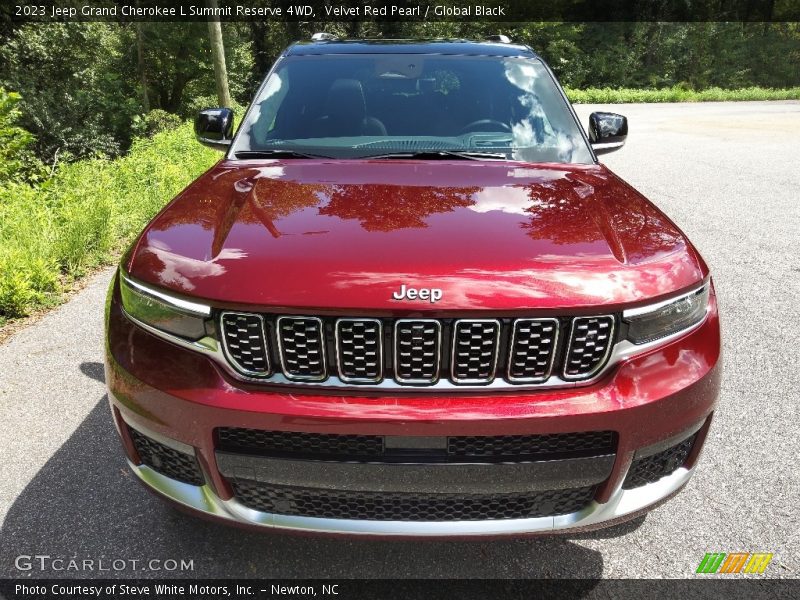 Velvet Red Pearl / Global Black 2023 Jeep Grand Cherokee L Summit Reserve 4WD