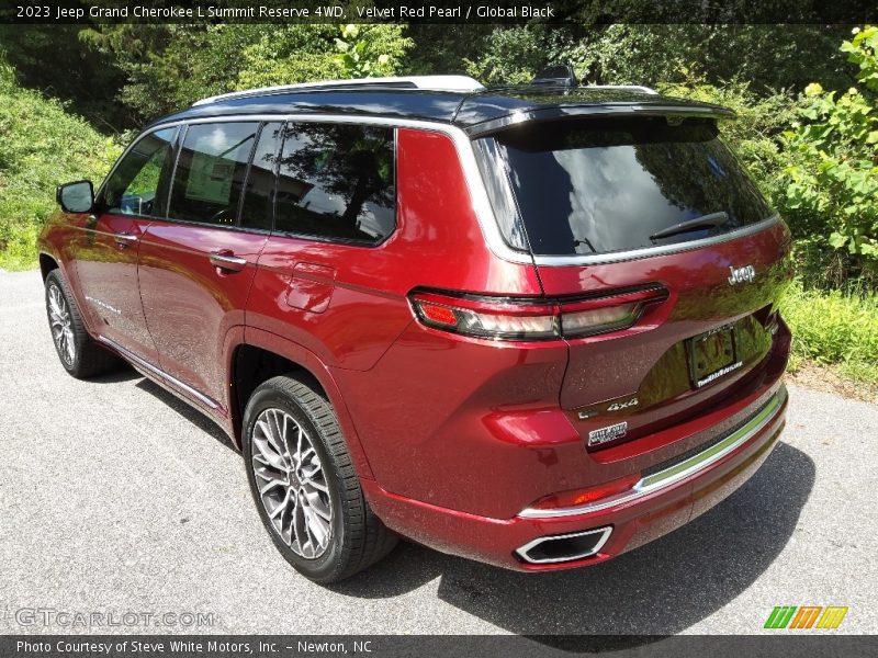 Velvet Red Pearl / Global Black 2023 Jeep Grand Cherokee L Summit Reserve 4WD