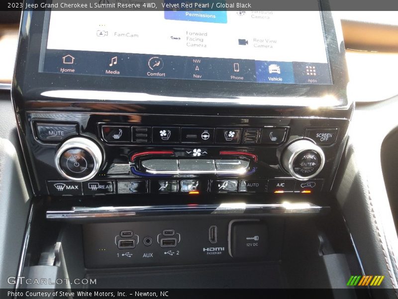 Velvet Red Pearl / Global Black 2023 Jeep Grand Cherokee L Summit Reserve 4WD